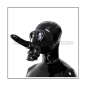 Preview: SIMIAN-gasmask-set TWIN-AB with detachable breathable Studio Gum dildostick, thread-cover, separate openface-hood and sunglasses-stickers